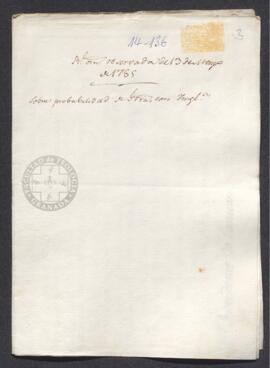 Real Orden de José de Gálvez al intendente de Caracas, Francisco de Saavedra, advirtiendo de la posibilidad de guerra con Inglaterra