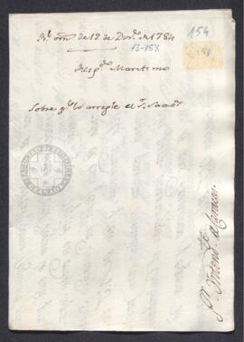 Real Orden de José de Gálvez al intendente de Caracas, Francisco de Saavedra, sobre resguardo marítimo