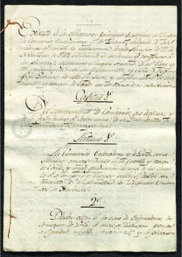 Extracto elaborado por Francisco Delgado de las obligaciones principales que competen a los comisarios ordenadores y de guerra