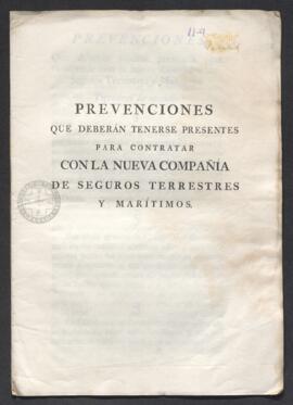 Prevenciones que deberían tenerse presentes para contratar con la nueva Compañía de Seguros Terrestres y Marítimos
