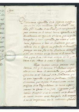 Oficio de José de Gálvez al teniente del resguardo de tierra, Manuel de Gálvez, para que se subordine a las ordenes del intendente de Caracas y comunicándole que se encuentra encausado por contrabando