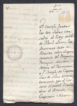 Resolución del Consejo de Indias sobre el apresamiento de un navío portugués