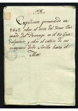 Documentación relativa al corte del Borrego en el río Guadalquivir