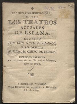 Los teatros actuales de España, por Nicolas Blanco