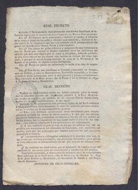 Real Decreto que instituye tres nuevos batallones de infantería ligera con el nombre de Cazadores de la Reina Gobernadora