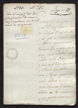 Informe de Francisco de Saavedra a Antonio Valdés, analizando la situación del hospital general de Caracas