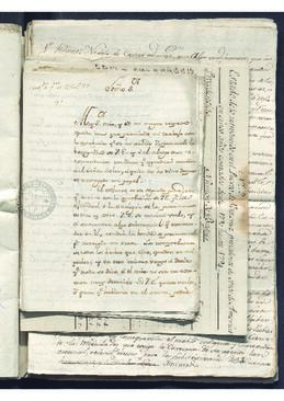 Carta de Rafael Antonio Viderique a Francisco de Saavedra, relativa al tráfico comercial entre España y América