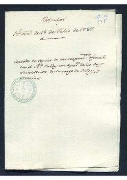 Real Orden de Antonio Valdés al intendente de Caracas, Francisco Saavedra, por la que se informa del traslado de la renta del tabaco al Ministerio y Superintendencia General de Real Hacienda