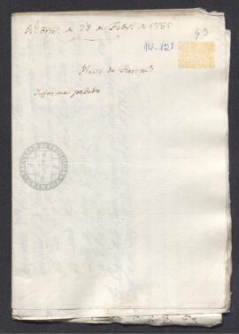 Real Orden de José de Gálvez al intendente de Caracas, Francisco de Saavedra, sobre pleitos de tierra