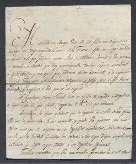 Cartas de "Tesorero" (Felipe González Vallejo) a Francisco de Saavedra, informándole de diversos asuntos relacionados con la Real Hacienda