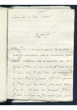 Correspondencia entre Bernardo de Gálvez y a Francisco de Saavedra, sobre asuntos personales